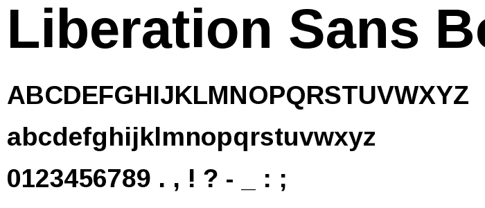 Liberation Sans Bold font